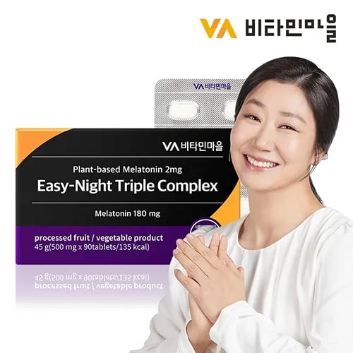 식물성 멜라토닌 2mg 함유 이지나이트 트리플 콤플렉스 500mg 90정 1개