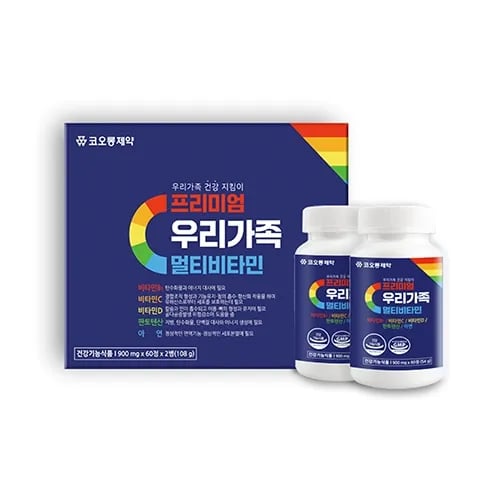 우리가족 멀티비타민 900mg 60정 2병