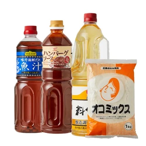 1L 대용량 일식 조미료/가루 가쯔오콘부 함바그소스 오코믹스 맛술 외 다양 골라담기