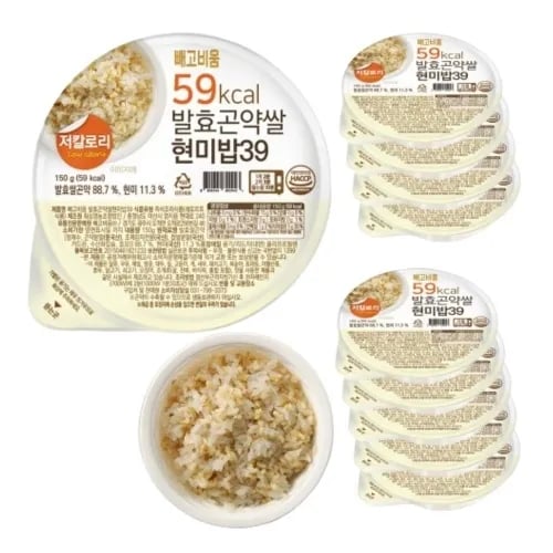빼고비움 발효곤약쌀현미밥39 150g 10개 1박스 100g당 39kcal
