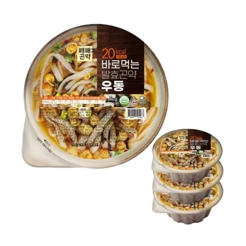 빼빼곤약 다먹어도 85kcal 바로먹는 발효곤약 우동 350g 4개