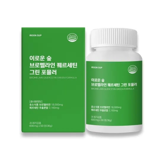브로멜라인 퀘르세틴 그린 포뮬러 효소 600mg*60정(2개월분)