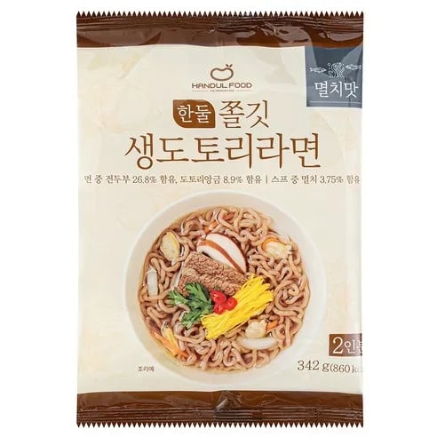 쫄깃 생도토리라면(멸치맛) 342g(2인분) x 6봉 (무료배송)