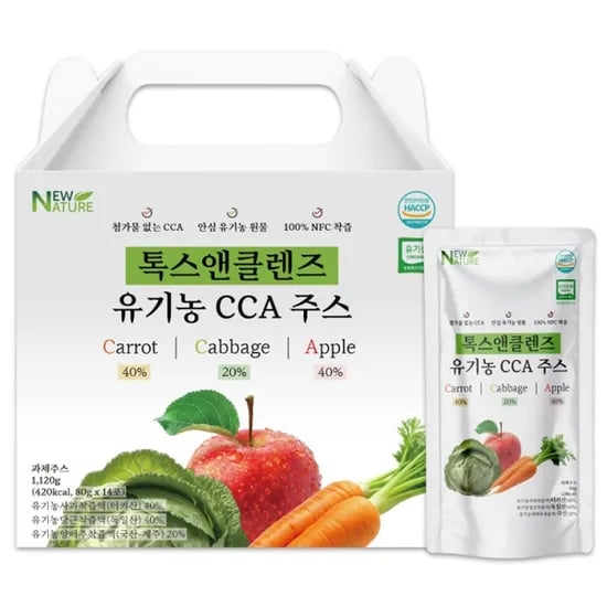 톡스 앤 클렌즈 유기농 CCA주스 80g x 14포 (무료배송)