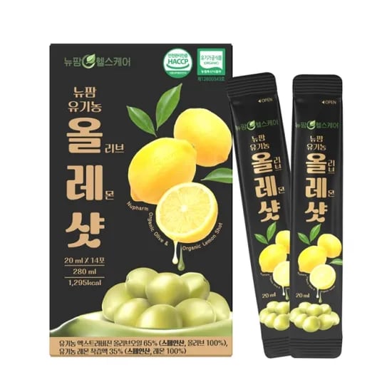 뉴팜 유기농 올리브 레몬샷 20ml x 14포 (무료배송)