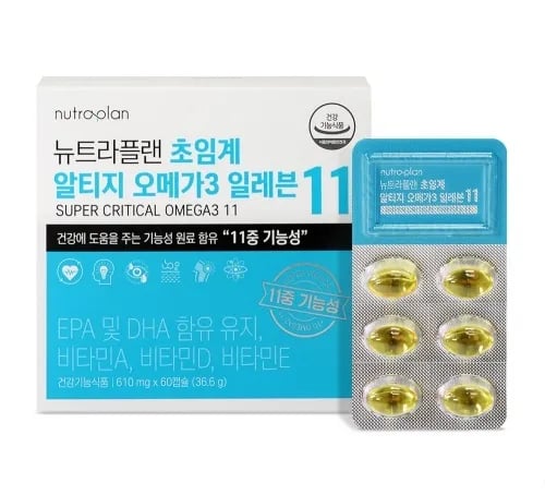 뉴트라플랜 초임계 알티지 오메가3 610mg 60캡슐 1박스