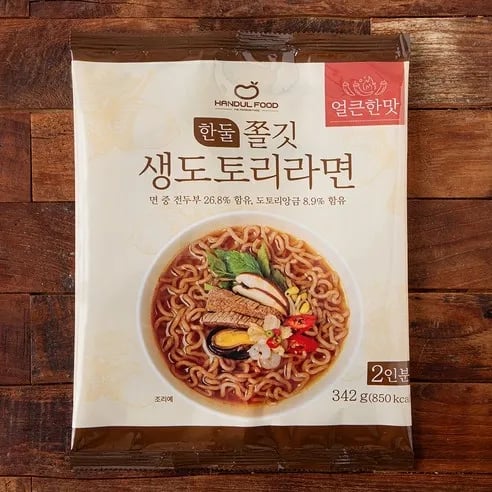 쫄깃 생도토리라면(얼큰한맛) 342g(2인분) x 6봉
