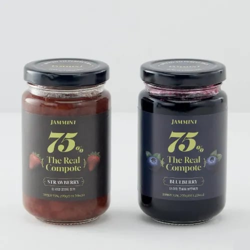 잼민트 75% 더 리얼 콩포트 잼 270g (딸기/블루베리 중 택1)