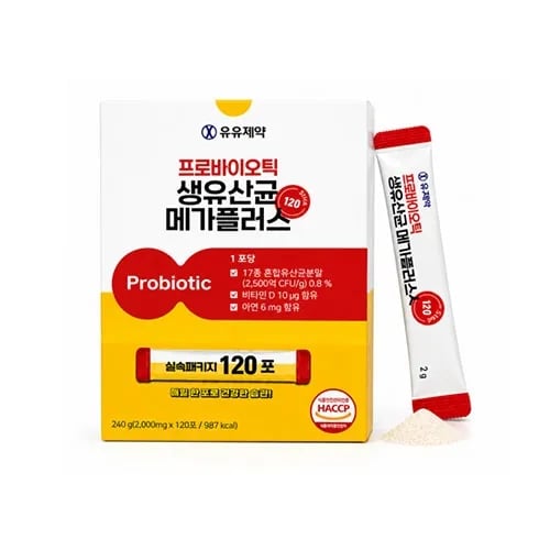프로바이오틱 생유산균 메가플러스 2,000mg x 120포 (4개월분) (무료배송)