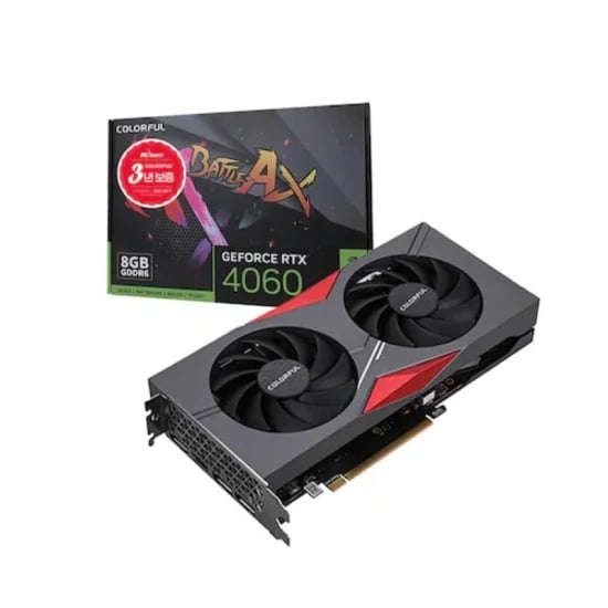 COLORFUL 지포스 RTX 4060 토마호크 DUO V2 D6 8GB (336,319원/무료)