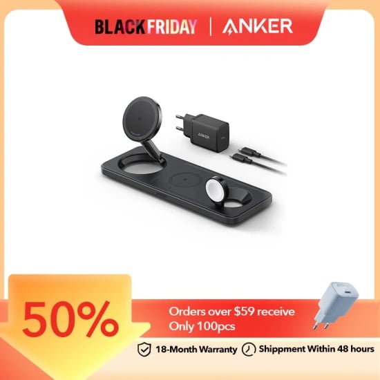 Anker MagGo 3 in 1 충전기 (Qi2) (69,791원/무료)