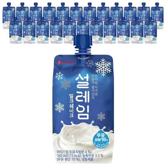 롯데웰푸드 설레임 밀크, 160ml, 24개 (17,960원/무료)
