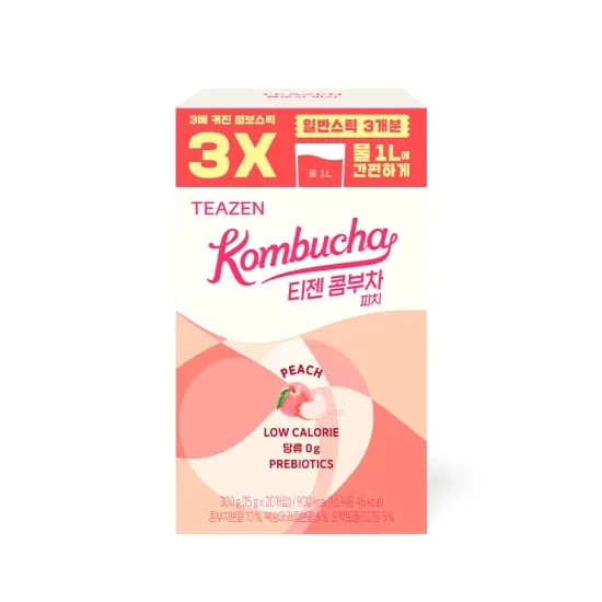 티젠 콤부차 점보팩(1L용) 피치 20스틱 (7,773원/무료)