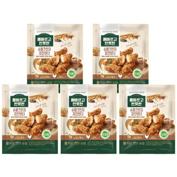 올반 슈퍼크런치 치킨텐더 440g 5개 (22,900원/무료)