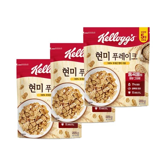 켈로그 현미후레이크 550g 3개 (12,060원/무료)