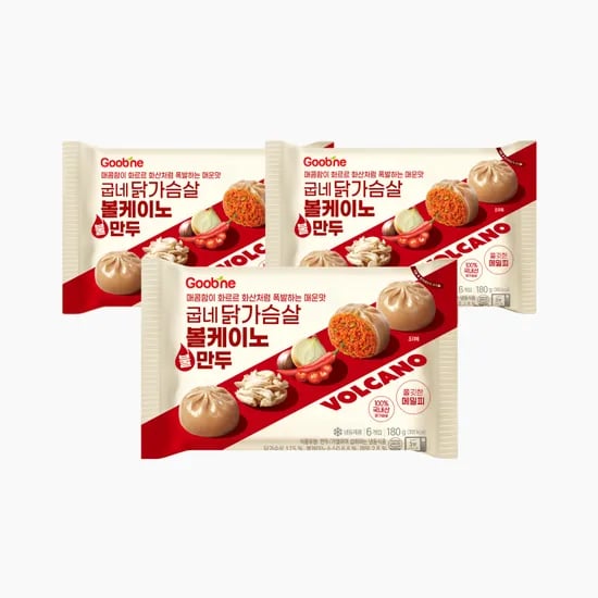 닭가슴살 볼케이노 불만두 3팩 (네이버멤버십 무배) (5,390원/무료)