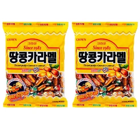 크라운 땅콩 카라멜 324g 큰용량 2개 (4,320원/무료)
