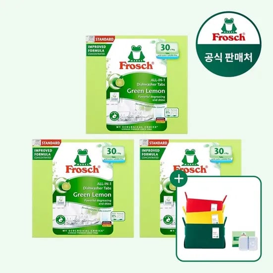프로쉬 올인원 식기세척기세제 30개 3개