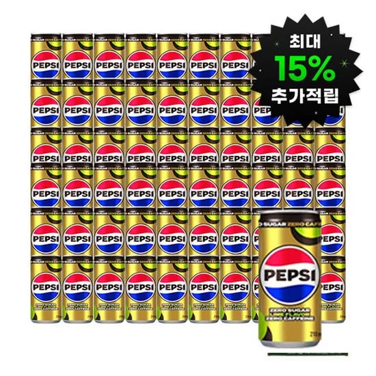 펩시제로 라임 제로카페인 210ml 60캔