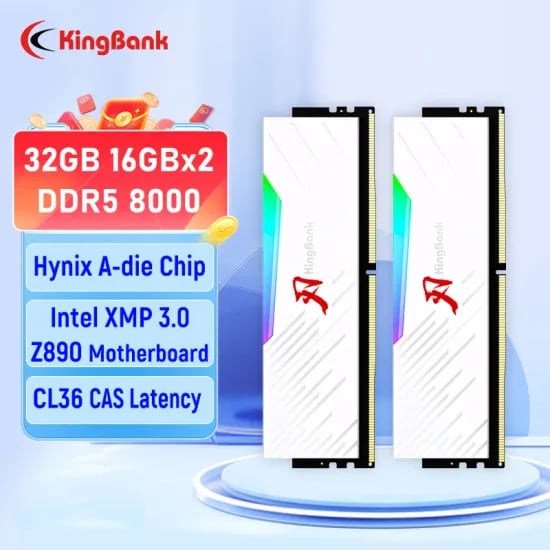 킹뱅크 DDR5 8000MHz RGB 32GB(16GBx2) 메모리