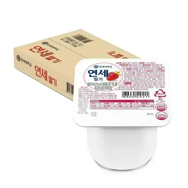 연세 요거트 플레인 딸기 복숭아 80g x 24개