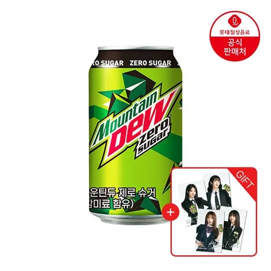 마운틴듀 제로슈거 355ml 24개 qwer 포토카드