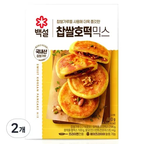 백설 찹쌀 호떡믹스 400g x 2개