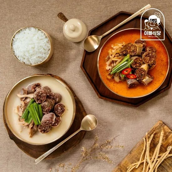 황기 사골 얼큰 순대국 600g 5팩 외