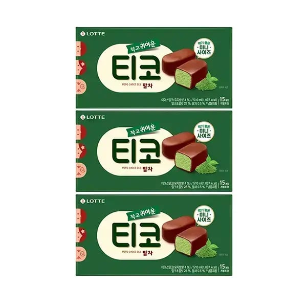 롯데웰푸드 티코 말차 510ml 3개