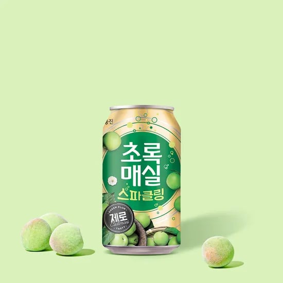 초록매실 스파클링 제로 캔 350mL 24개