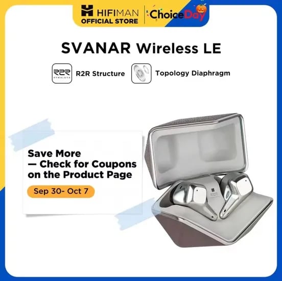 코인딜) HIFIMAN SVANAR Wireless LE 블루투스 이어폰 (87,556원/무료)