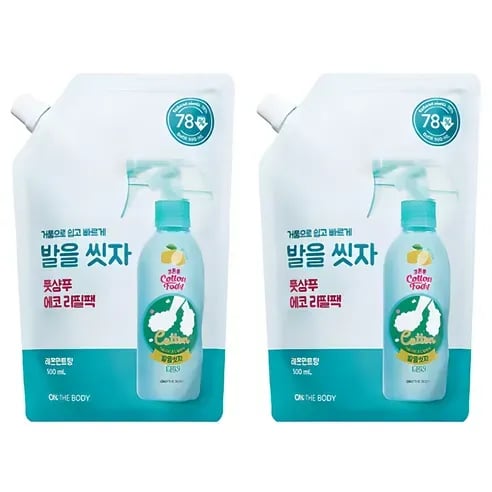 발을 씻자 풋샴푸 레몬민트향 리필 500ml x 2개 (8,300원/무료)