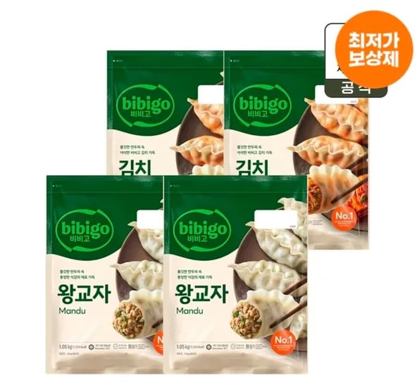 비비고 왕교자 1.05kg x3 김치왕교자 1.05kg x1