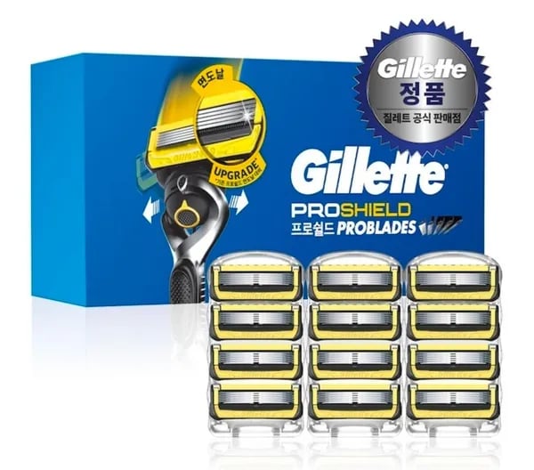 질레트 프로쉴드 옐로우 면도날 외 12개, 총 12개