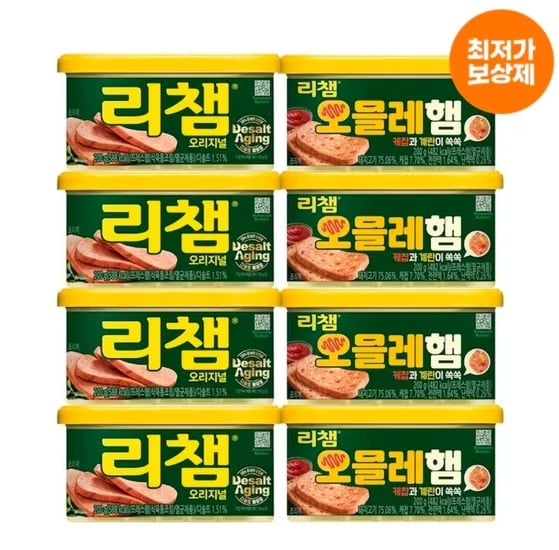 동원 리챔 200g*4개+오믈레햄 200g*4개 (10,588원/무료)