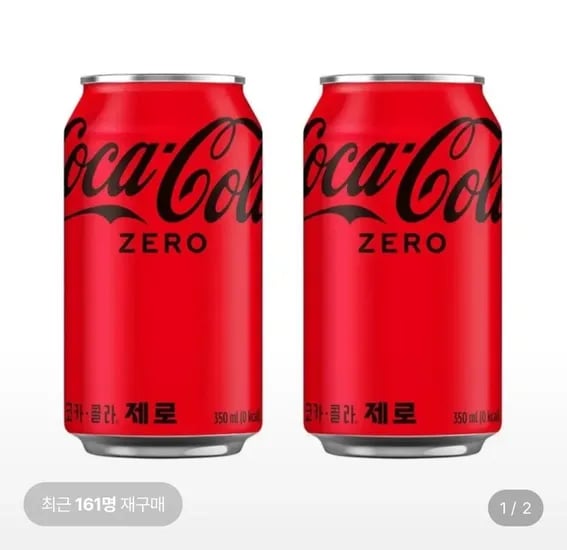 코카콜라 제로 350ml캔 24개입 (15,910원/무료)