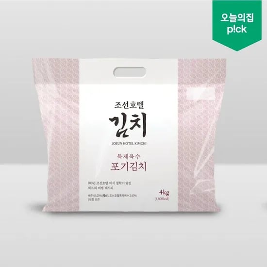 조선호텔 특제육수 포기김치 4kg (27,233원/무료)