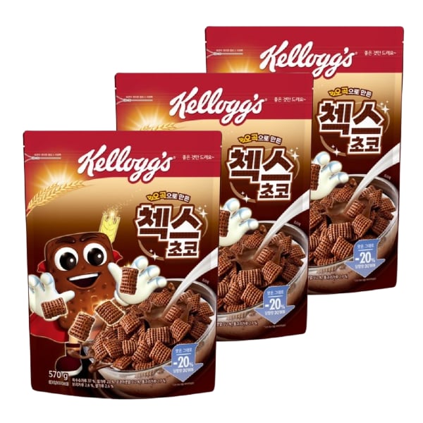 켈로그 오곡 첵스초코 570g x 3개 (10,930원/무료 배송)