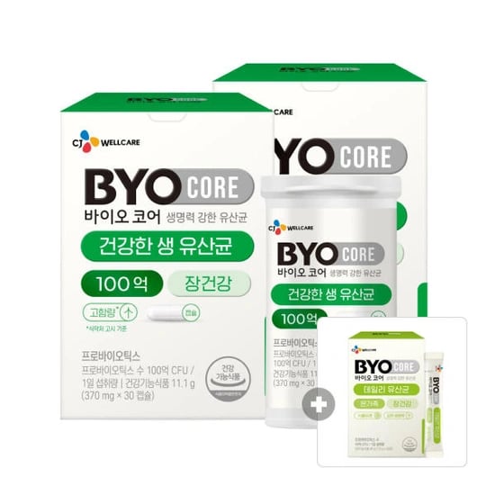 CJ 바이오코어 건강한 생유산균 100억 , 30캡슐, 2개 +데일리 유산균 , 30포 , 1개 ( 23,500원 / 무료 배송 )