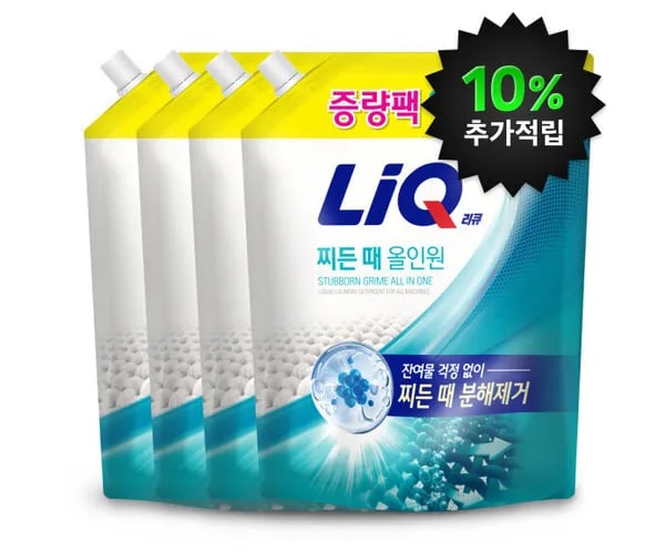 리큐 찌든때 올인원 1.8L+200ml x 4개 (13,300원) (무료)