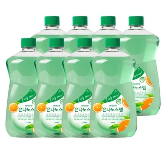 은나노스텝세정제3 [알뜰리필세트] 은나노스텝 시즌3 다용도, 8개, 1100ml (48530원/무료)