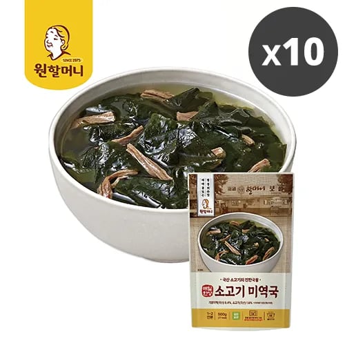 원할머니 소고기 미역국 500g 10팩 (16,990원) (무료)