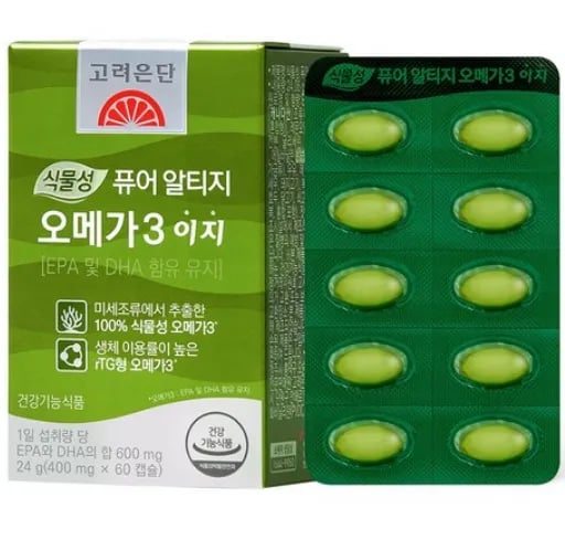 고려은단 식물성 퓨어 알티지 오메가3 이지, 60정, 6개 (66900원/무료)