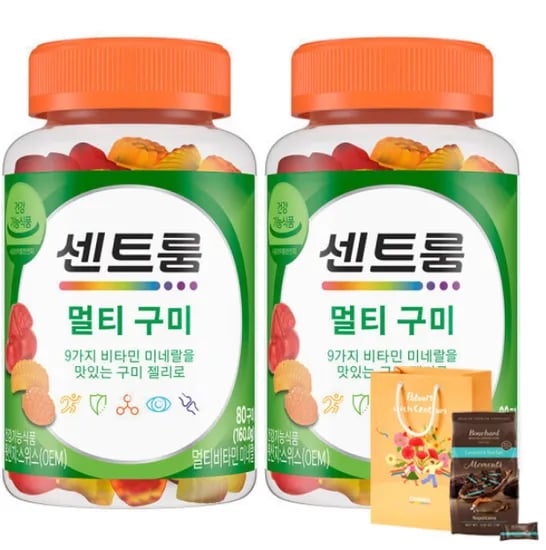 멀티비타민 멀티구미 80구미(160g) x2개 +초콜릿 + 쇼핑백 증정 (41600원/무료)