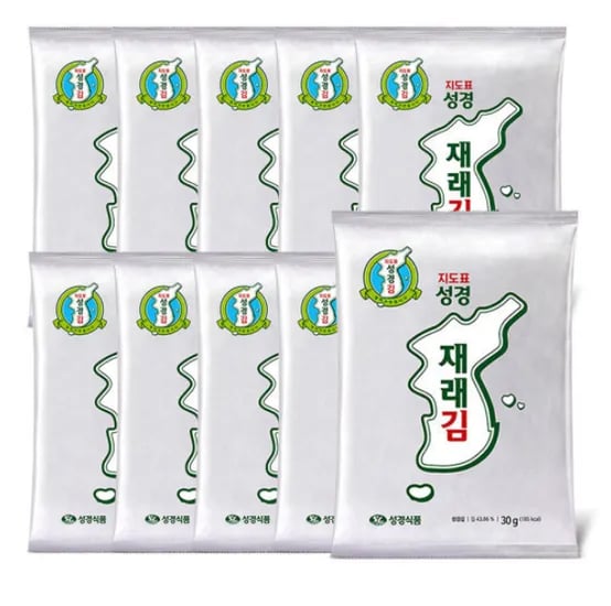 성경김본사 잘라먹는 재래 전장김 조미김 30g 10봉 (14760원/무료)