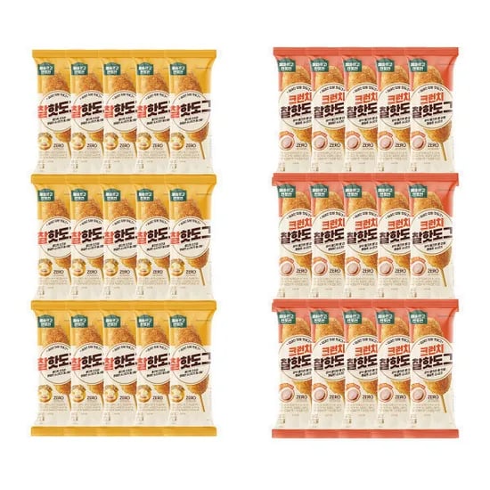 올반 핫도그 찰핫도그15봉+크런치핫도그15봉 (21,540원) (무료)
