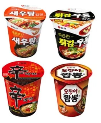 신라면+튀김우동+새우탕+오짬뽕 6입4개(총24개) (17,870원) (무료)