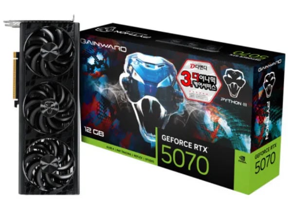 게인워드 RTX 5070 파이썬 12gb (787,970원) (무료)