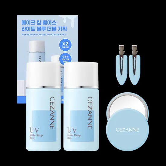 메이크 킵 베이스 라이트 블루 더블 기획(킵 베이스 30ml 2set+머리핀2p+원형거울) SPF28 PA++ (23800/무료)