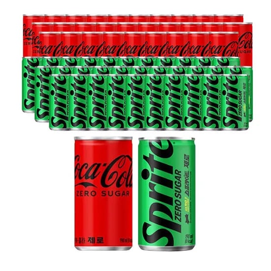 코카콜라 제로, 190ml, 30개 + 스프라이트 제로, 190ml, 30개 (19,850원) (무료)